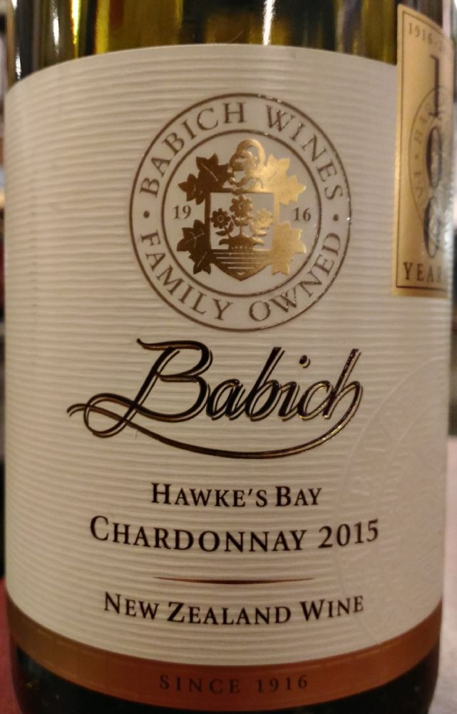 Babich Wines Ltd Chardonnay Hawke’s Bay 2015, Main, #4989