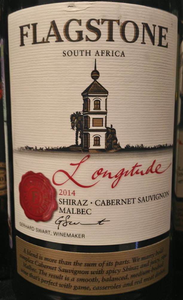 Accolade Wines South Africa Ltd FLAGSTONE Longitude Shiraz Cabernet Sauvignon Malbec 2014, Main, #5061
