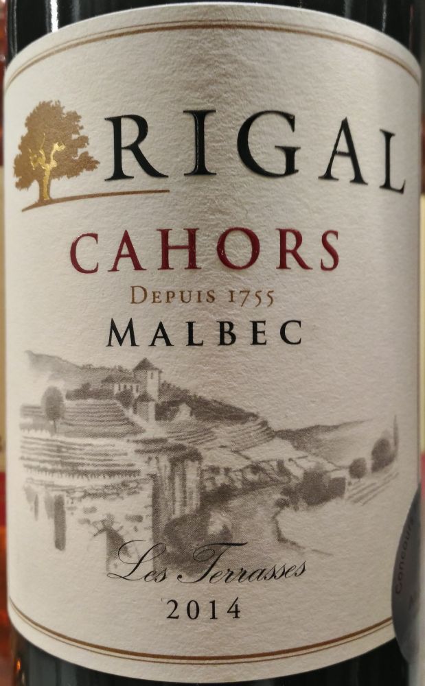 Rigal S.A.S. Les Terrasses Malbec Cahors AOC/AOP 2014, Main, #5134