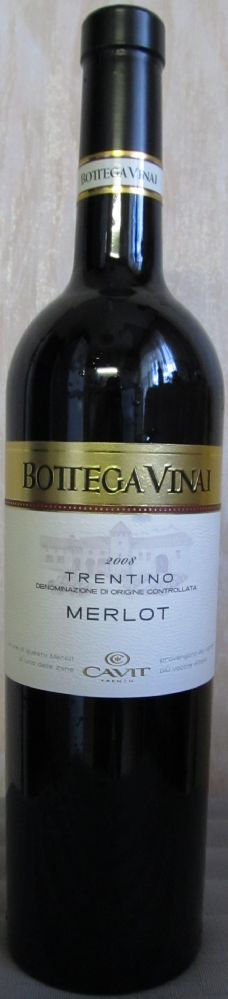 Cavit S.C. Bottega Vinai Merlot Trentino DOC 2008, Front, #516