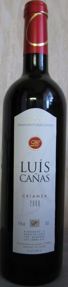 Bodegas Luis Cañas S.A. Crianza DOCa Rioja 2008, Front, #518