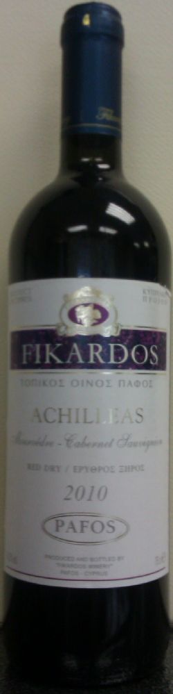 Fikardos Winery ACHILLEAS Cabernet Sauvignon Mataro 2010, Front, #522