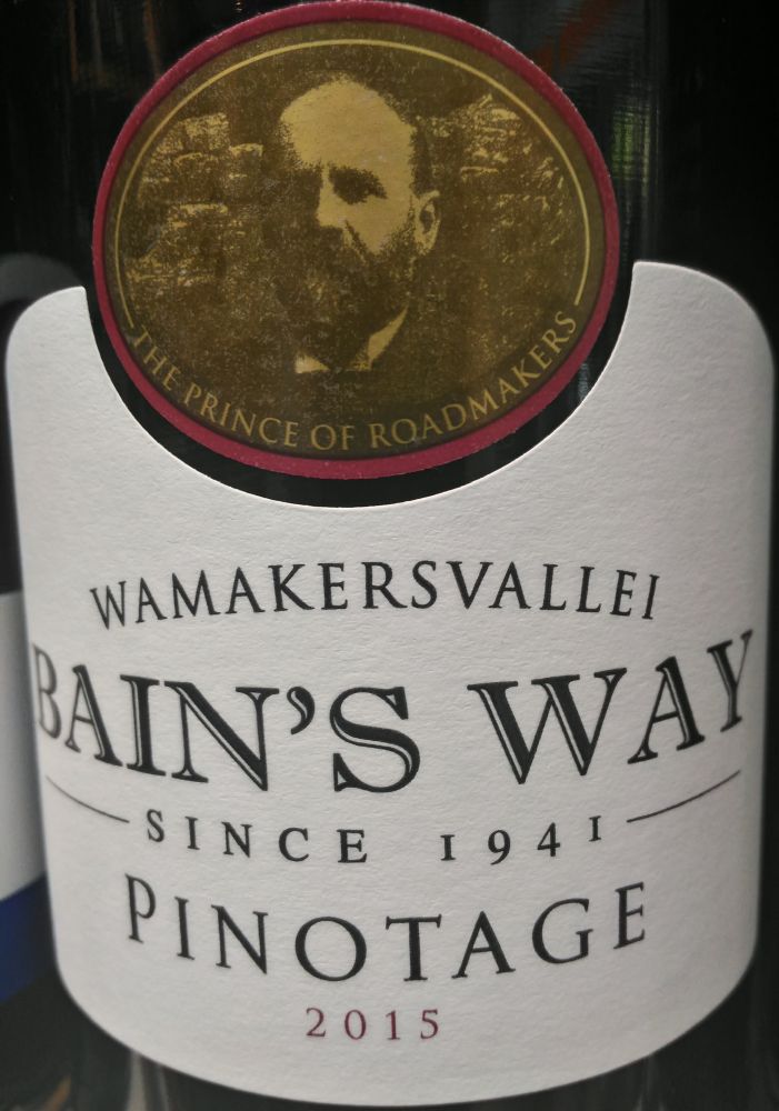 Wellington Wines (Pty) Ltd. Wamakersvallei Bain's Way Pinotage 2015, Main, #5233