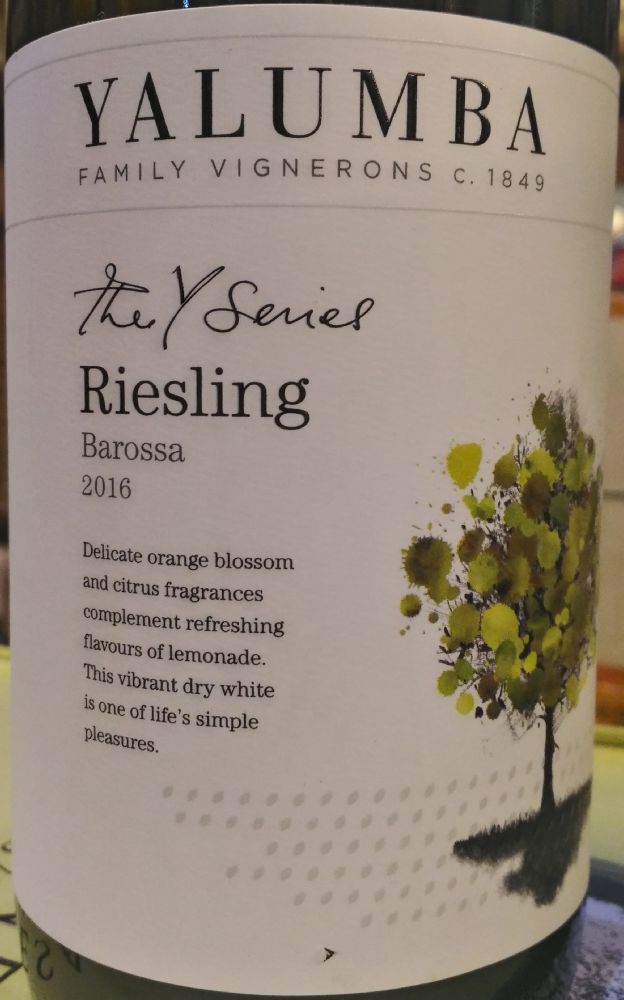 Yalumba Winery The Y Series Riesling 2016, Main, #5286