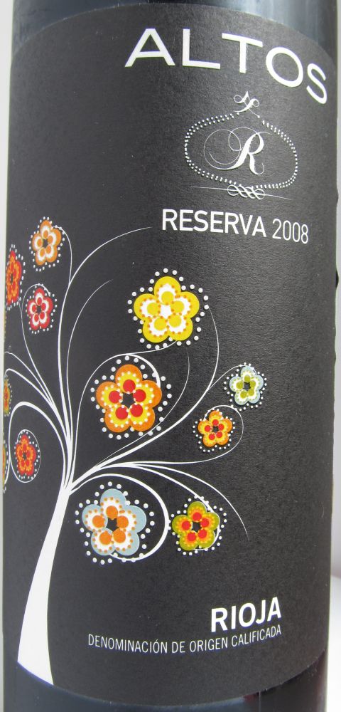 Altos de Rioja Viticultores y Bodegueros S.L. Altos R Reserva DOCa Rioja 2008, Main, #5409