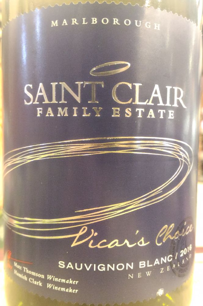 Saint Clair Family Estate Vicar’s Choice Sauvignon Blanc Marlborough 2016, Main, #5444