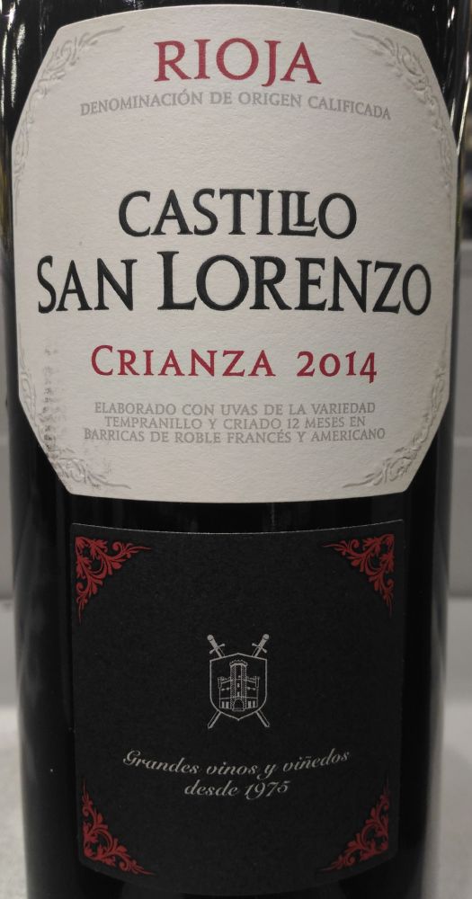 Castillo San Lorenzo S.A. Crianza DOCa Rioja 2014, Main, #5454