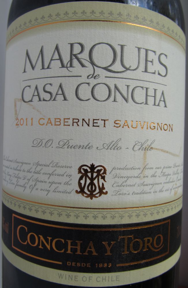 Viña Concha y Toro S.A. Marques de Casa Concha Cabernet Sauvignon Puente Alto 2011, Main, #5457