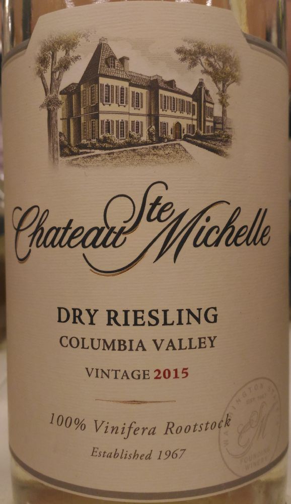 Ste. Michelle Wine Estates Ltd Chateau Ste. Michelle Dry Riesling AVA Columbia Valley 2015, Main, #5492