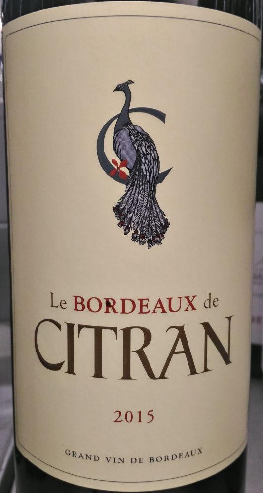 Maison Ginestet SA Le Bordeaux de Citran Bordeaux supérieur AOC/AOP 2015, Main, #5608