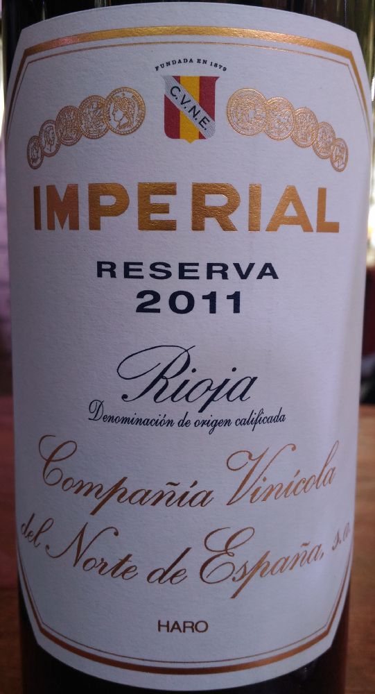 Compañía Vinícola del Norte de España S.A. IMPERIAL Reserva DOCa Rioja 2011, Main, #5616