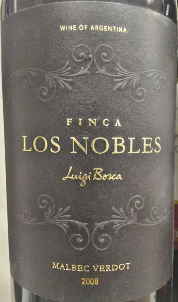 Leoncio Arizu S.A. Luigi Bosca Finca Los Nobles Malbec Petit Verdot I.G. Luján de Cuyo 2008, Main, #5698