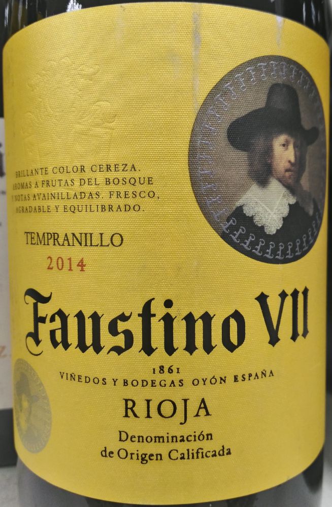 Bodegas Faustino S.L. Faustino VII Tempranillo DOCa Rioja 2014, Main, #5703
