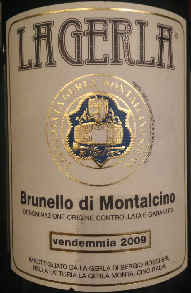 La Gerla di Sergio Rossi S.r.l. Brunello di Montalcino DOCG 2009, Main, #5718