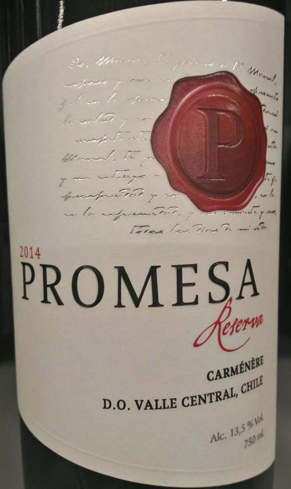 Bodegas y Viñedos de Aguirre S.A. Promesa Reserva Carménère 2014, Main, #5803