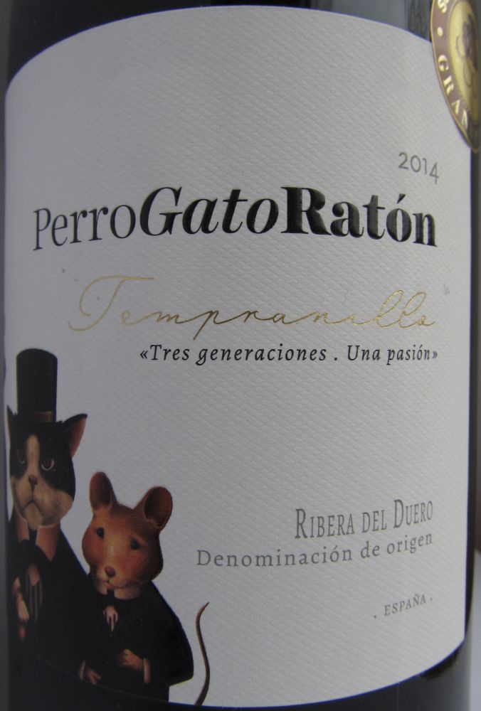 Bodegas Arrocal S.L. Perro Gato Ratón Tempranillo DO Ribera del Duero 2014, Main, #5841