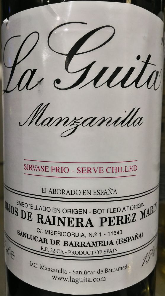 Hijos de Rainera Pérez Marín S.A. La Guita DO Manzanilla de Sanlúcar de Barrameda NV, Main, #5918