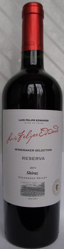 Viña Luis Felipe Edwards Winemaker Selection Reserva Shiraz 2011, Main, #593