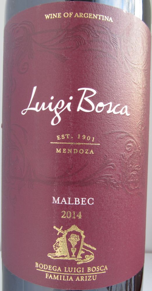 Leoncio Arizu S.A. Luigi Bosca Malbec 2014, Main, #5972