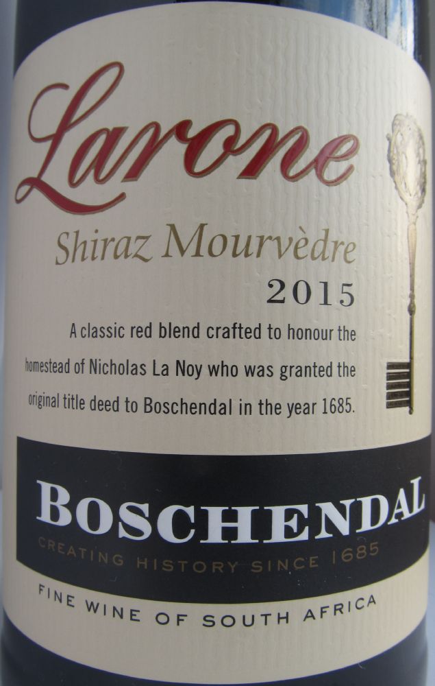 Boschendal (Pty) Ltd Larone Shiraz Mourvèdre 2015, Main, #5977