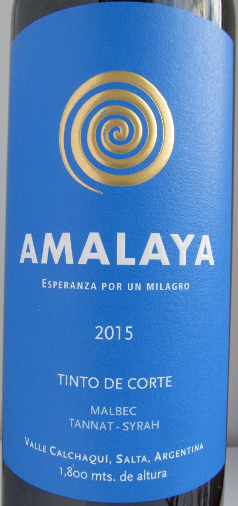 Hess Family Latin America S.A. Amalaya Malbec Syrah Tannat I.G. Calchaquíes 2015, Main, #5981