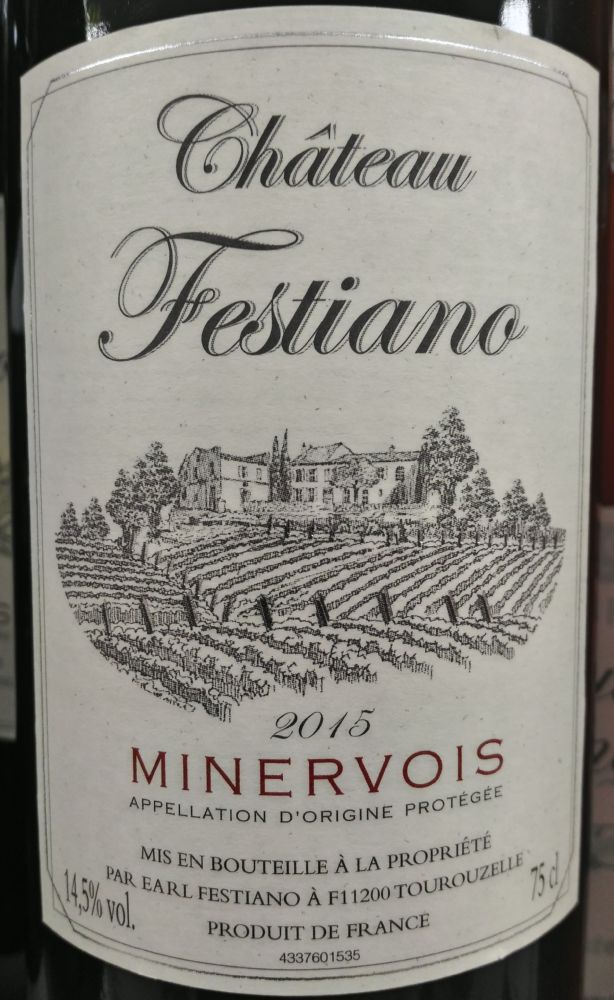 EARL Festiano Château Festiano Minervois AOC/AOP 2015, Main, #5990