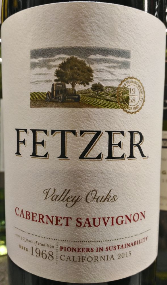 Fetzer Vineyards Valley Oaks Cabernet Sauvignon 2015, Main, #6155