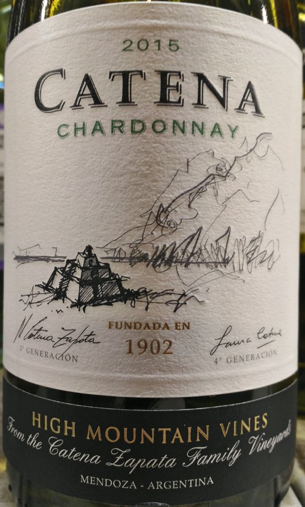 Bodegas Catena Zapata S.A. High Mountain Vines Chardonnay 2015, Main, #6160