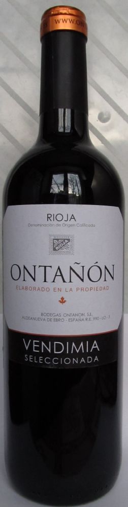 Bodegas Ontañón S.L. ONTAÑÓN VENDIMIA SELECCIONADA DOCa Rioja 2010, Front, #620