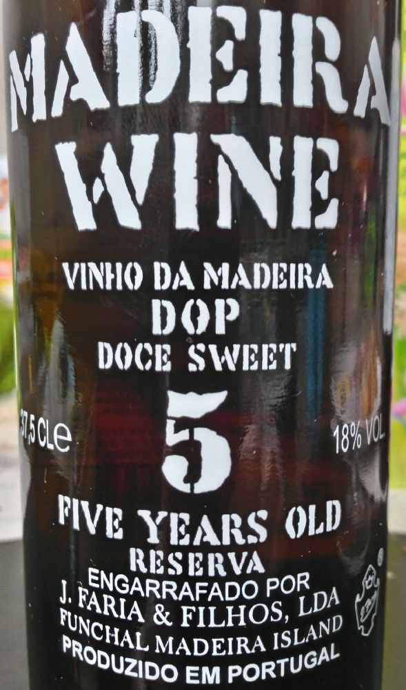 J.Faria & Filhos Lda. Five Years Old Reserva DOP Madeira NV, Main, #6233