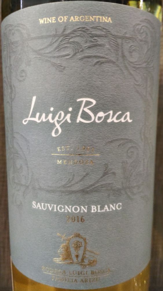 Leoncio Arizu S.A. Luigi Bosca Sauvignon Blanc 2016, Main, #6281