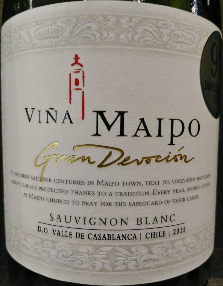Viña Maipo SpA Gran Devoción Sauvignon Blanc D.O. Casablanca Valley 2015, Main, #6301