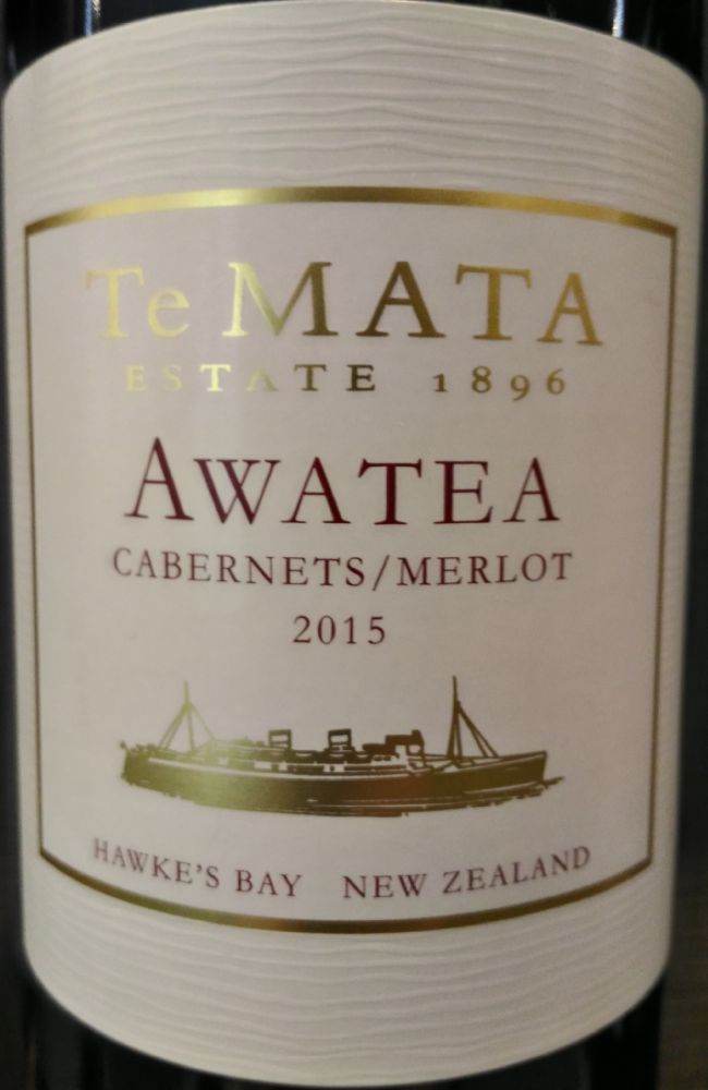 Te Mata Estate Winery Ltd Awatea Cabernet Sauvignon Merlot Hawke’s Bay 2015, Main, #6309