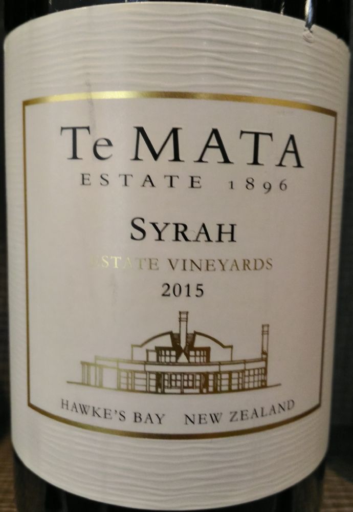 Te Mata Estate Winery Ltd Estate Vineyards Syrah Hawke’s Bay 2015, Main, #6314