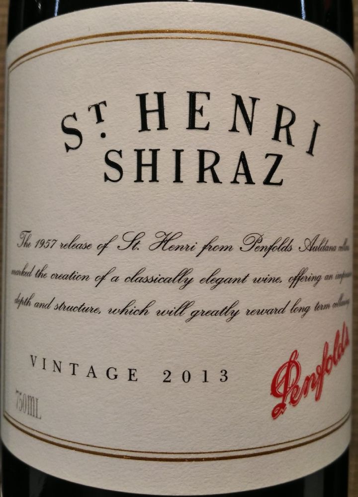 Penfolds Wines St. Henri Shiraz 2013, Main, #6323