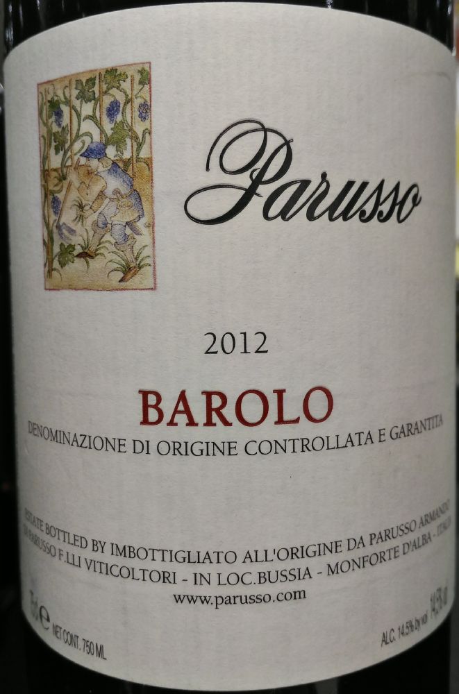 Parusso Armando di Parusso F.LLI Barolo DOCG 2012, Main, #6345
