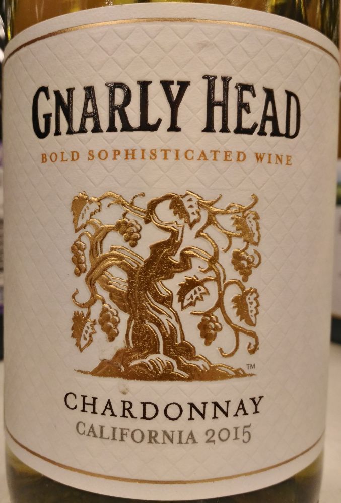 Gnarly Head Cellars Chardonnay California State 2015, Main, #6358