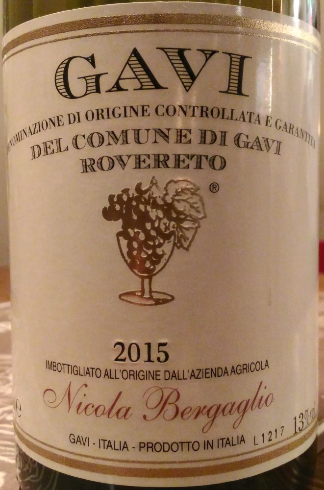 Azienda Agricola Bergaglio Nicola Di Bergaglio Gian Luigi Rovereto Gavi del Comune di Gavi DOCG 2015, Main, #6464