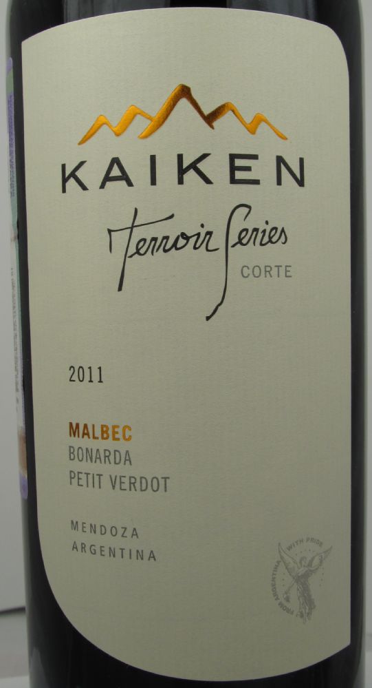 Kaiken S.A. Terroir Series Corte Malbec Bonarda Petit Verdot 2011, Front, #65