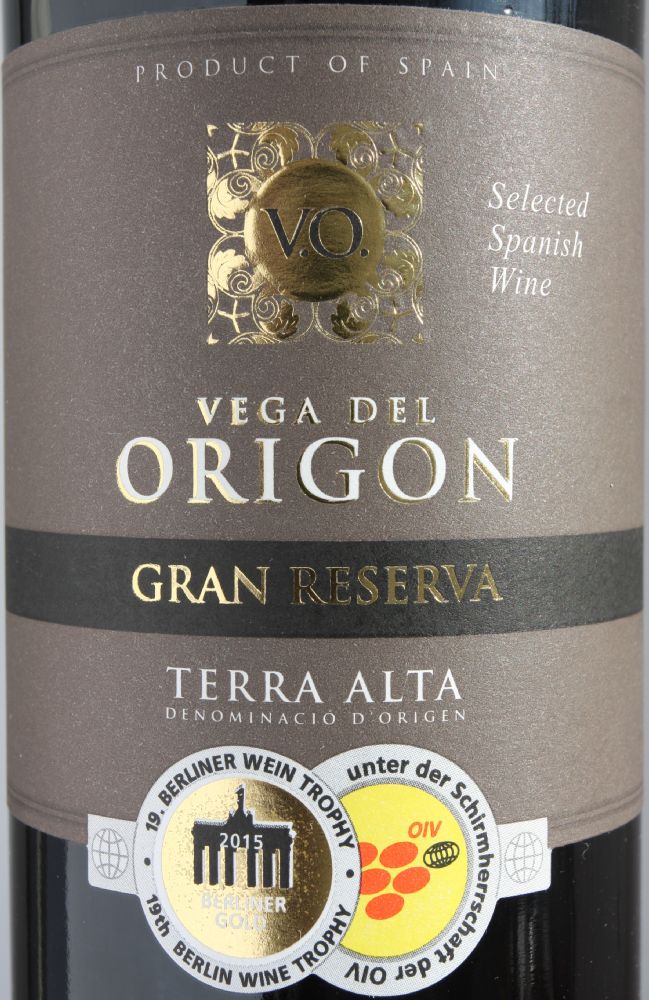 Reserva de la Tierra S.L. Vega del Origon Gran Reserva DO Terra Alta 2009, Main, #6512