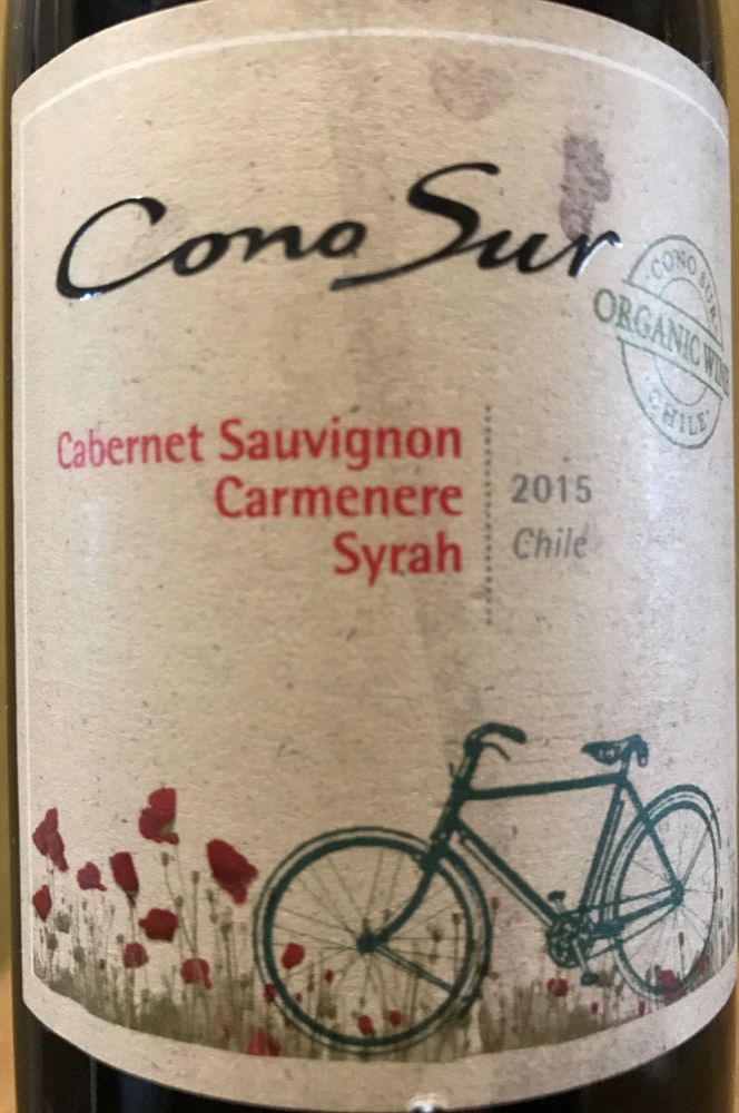 Viña Cono Sur S.A. Organic Wine Cabernet Sauvignon Carménère Syrah 2015, Main, #6534