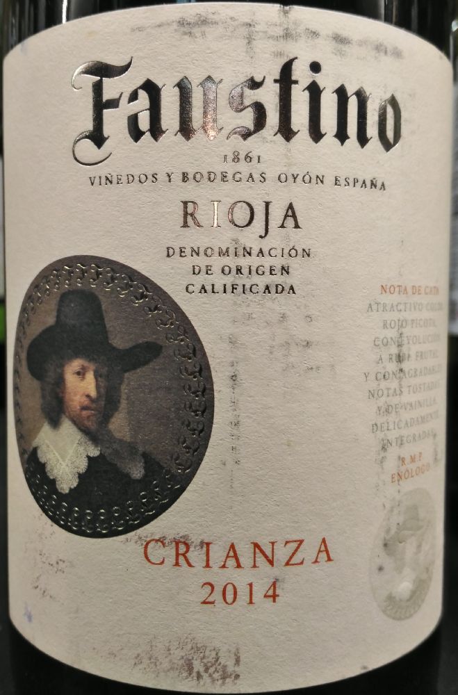 Bodegas Faustino S.L. Faustino Crianza DOCa Rioja 2014, Main, #6610