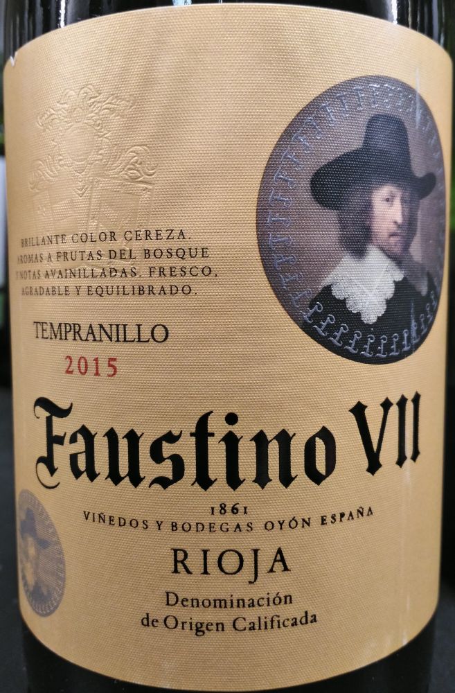 Bodegas Faustino S.L. Faustino VII Tempranillo DOCa Rioja 2015, Main, #6612