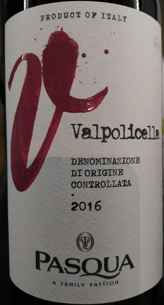 Pasqua Vigneti e Cantine S.p.a. Valpolicella DOC 2016, Main, #6615