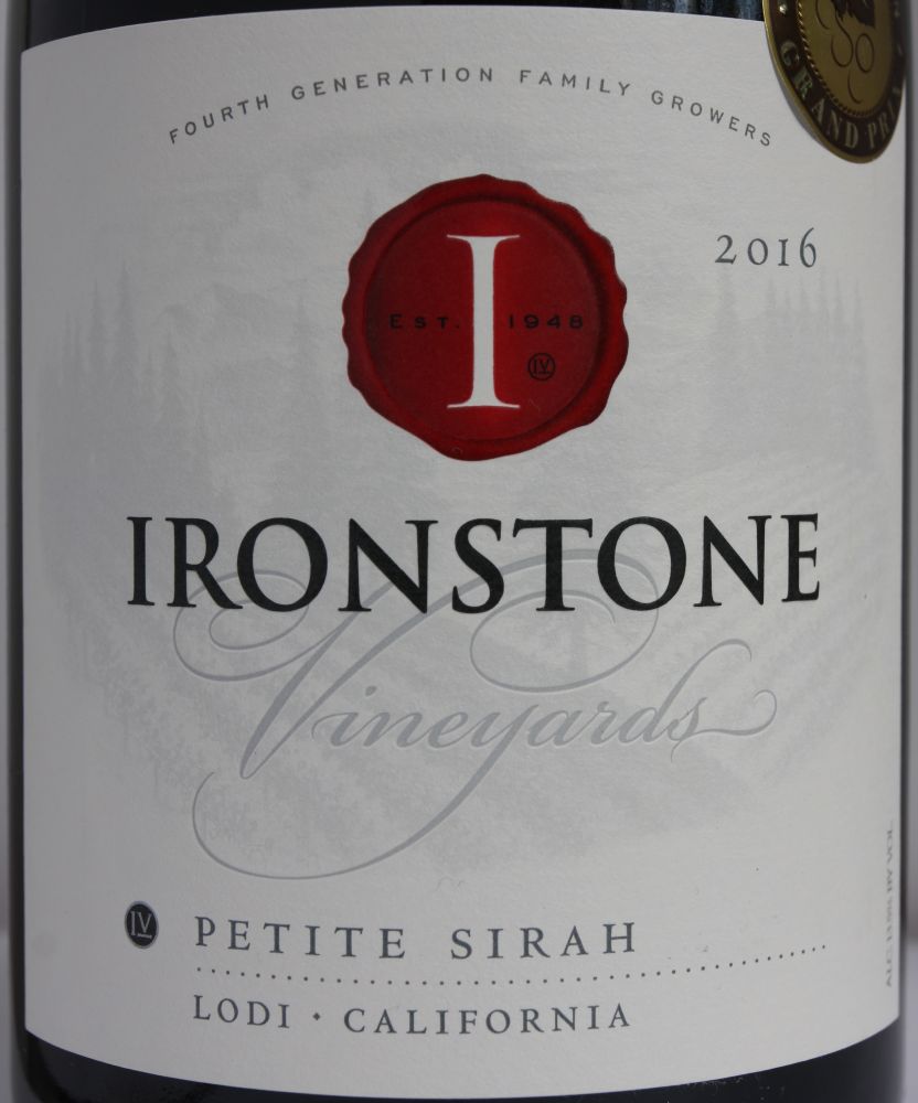 Ironstone Vineyards Petite Sirah AVA Lodi 2016, Main, #6711