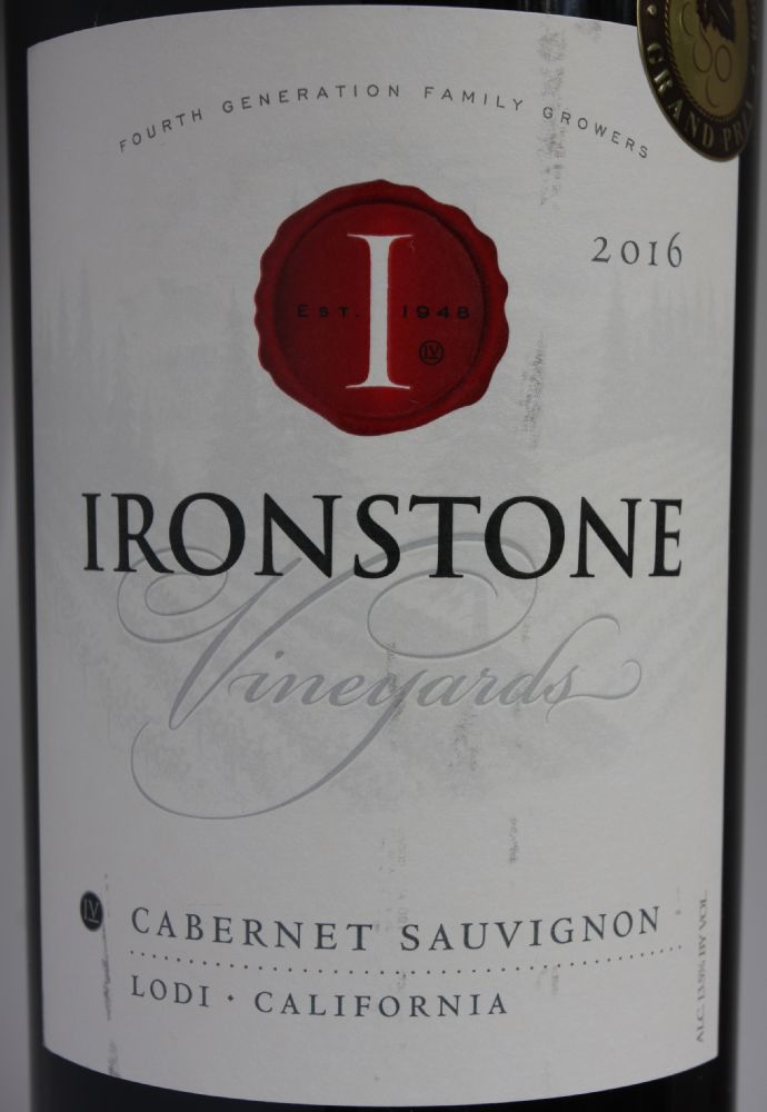 Ironstone Vineyards Cabernet Sauvignon AVA Lodi 2016, Main, #6719