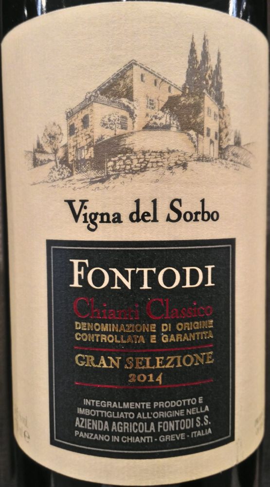 Azienda Agricola Fontodi di Giovanni e Marco Manetti S.S. Vigna del Sorbo Chianti Classico Gran Selezione DOCG 2014, Main, #6728