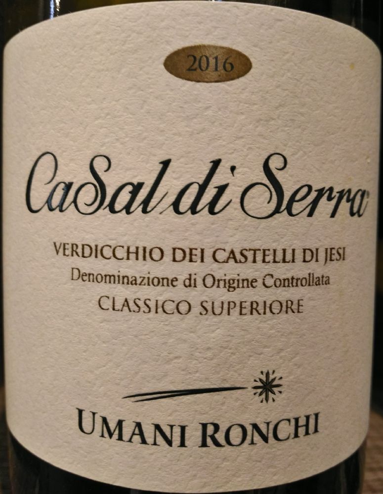 Azienda Vinicola Umani Ronchi S.p.a. Casal di Serra Verdicchio dei Castelli di Jesi Classico Superiore DOC 2016, Main, #6748