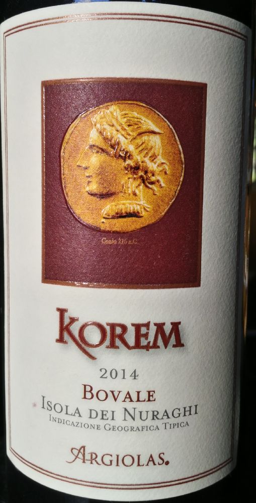 Argiolas S.p.A. Korem Cannonau di Sardegna DOC 2014, Main, #6855