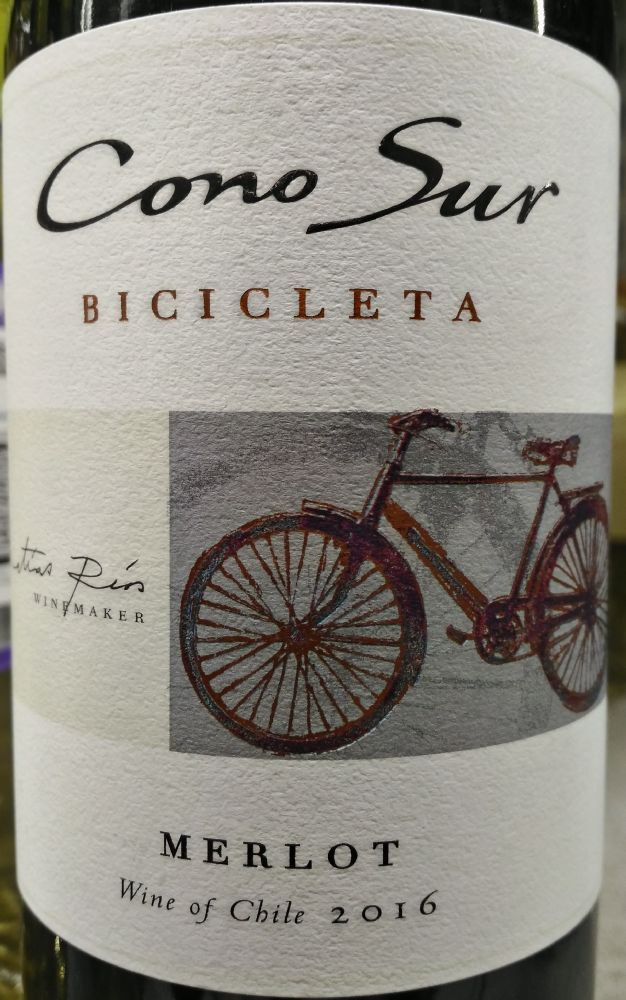 Viña Cono Sur S.A. BICICLETA Merlot 2016, Main, #6903